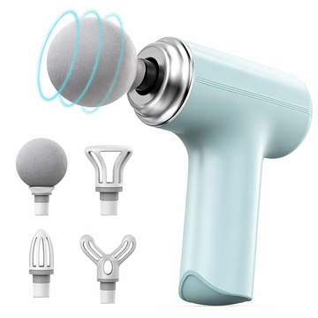 Portable Mini Massage Gun with 4 Heads | Deep Tissue Body Massager for Pain Relief