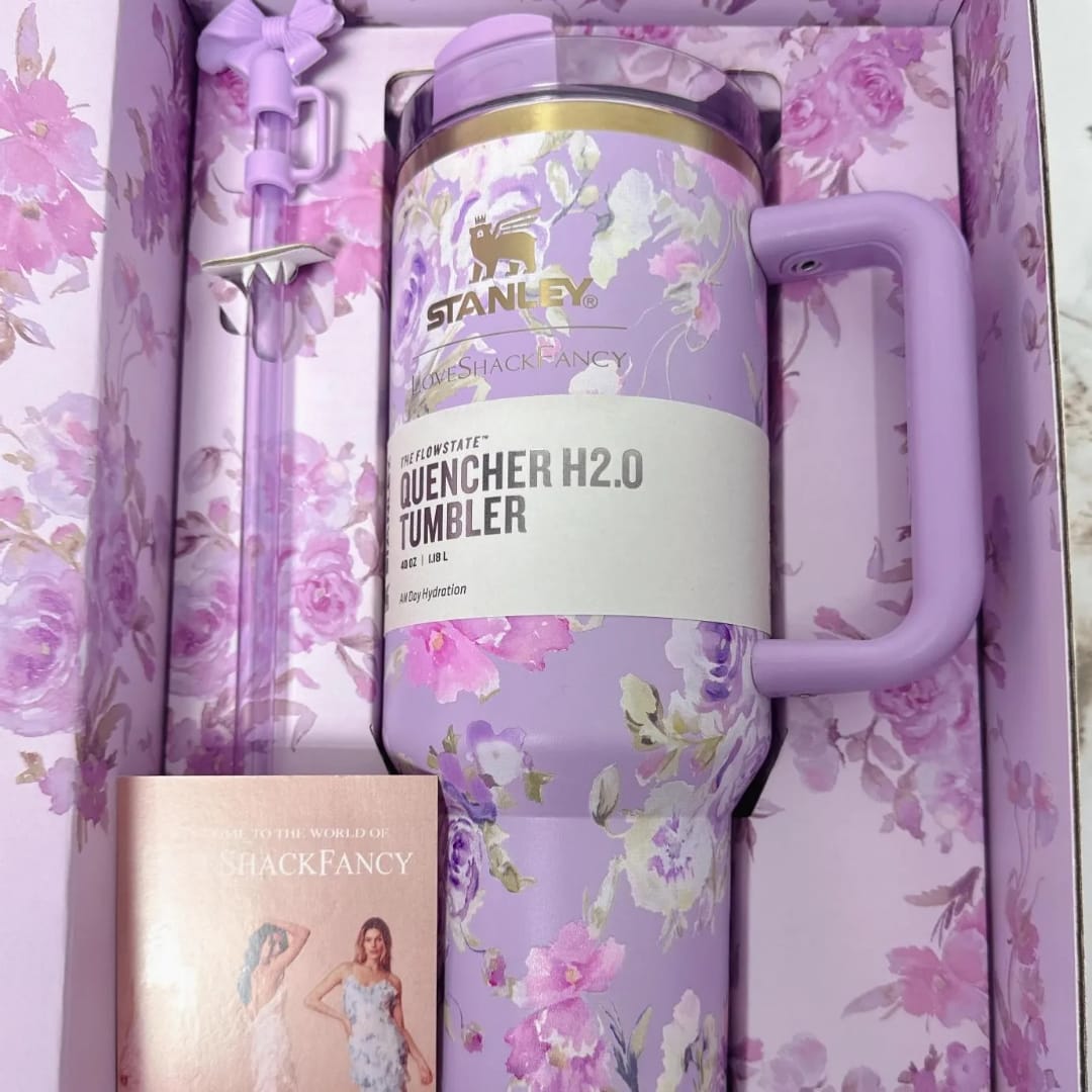 Flower Pattern Stanley Tumbler