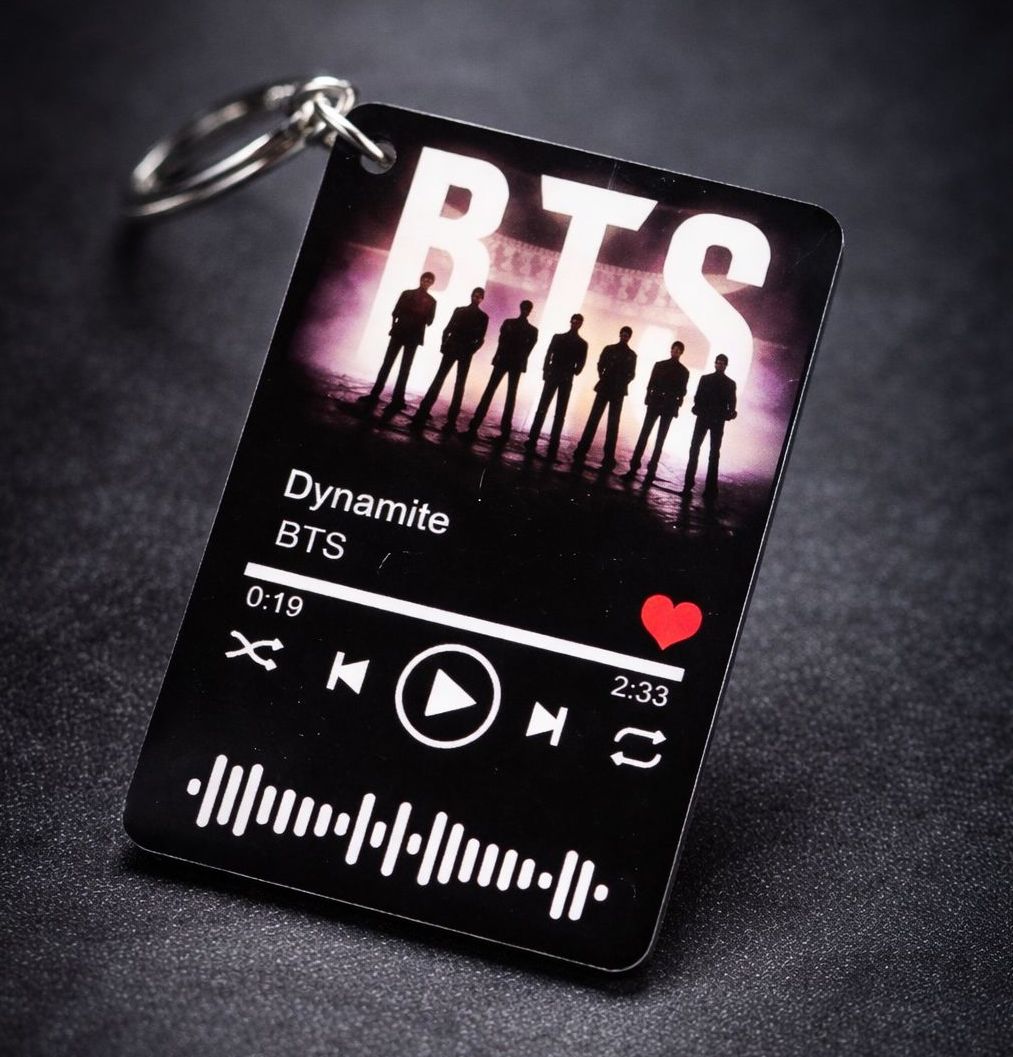 BTS Dynamite Acrylic Keychain – Stylish Music Player Design for BTS Fans