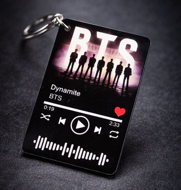 BTS Dynamite Acrylic Keychain – Stylish Music Player Design for BTS Fans