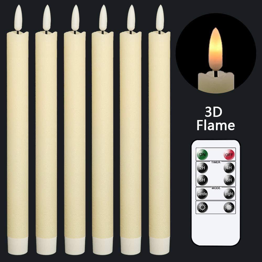 LED Flameless Candles with Remote | 3D Flame Battery Operated Decorative Candles Set
