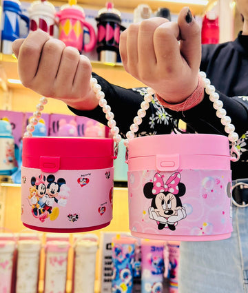 Cute Cartoon Storage Bucket Bag with Pearl Handle