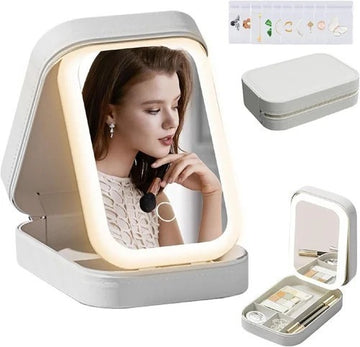 LED Makeup Mirror Box – Portable Vanity Kit