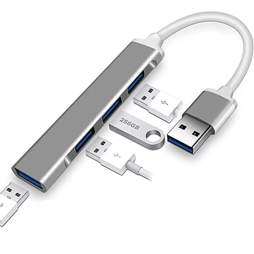 Multi Port USB Hub Type C Adapter | Fast Data Transfer for Laptop & Mobile