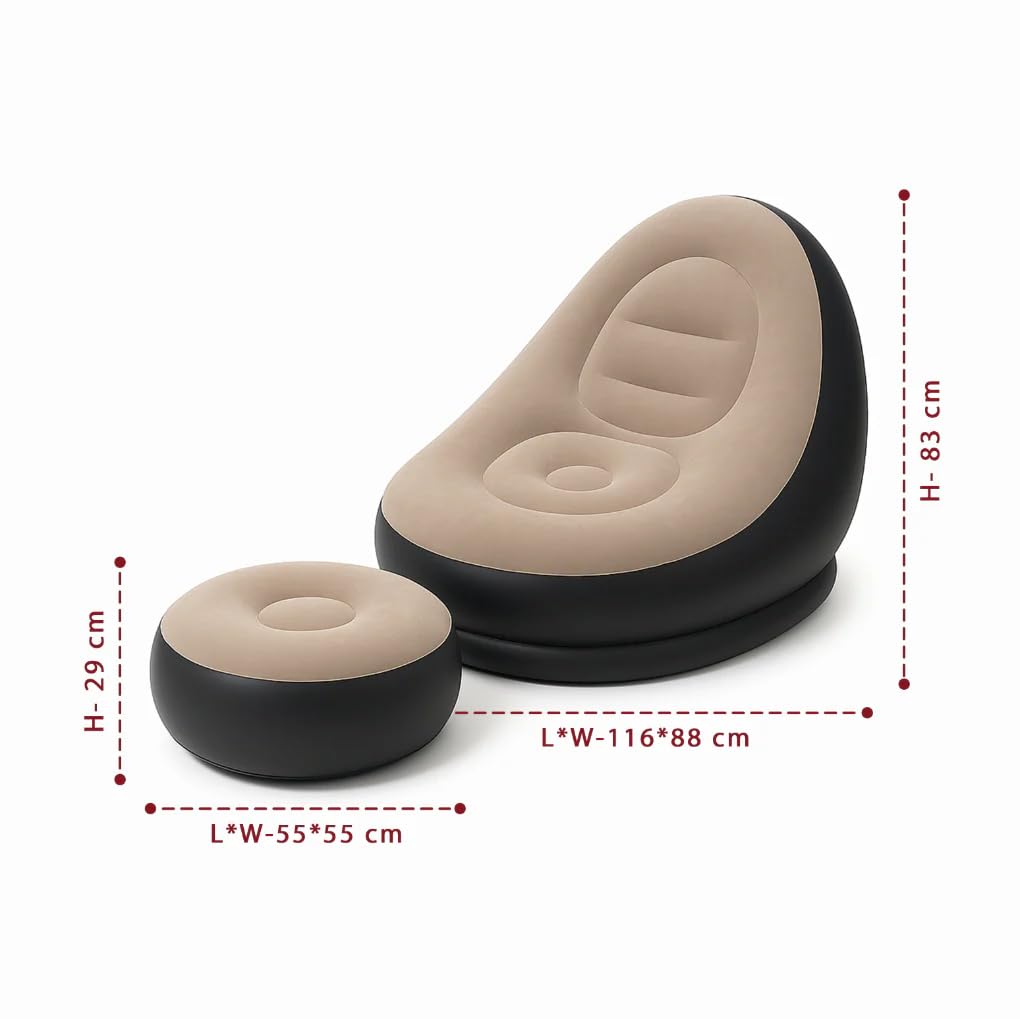 Inflatable Sofa with Foot Stool