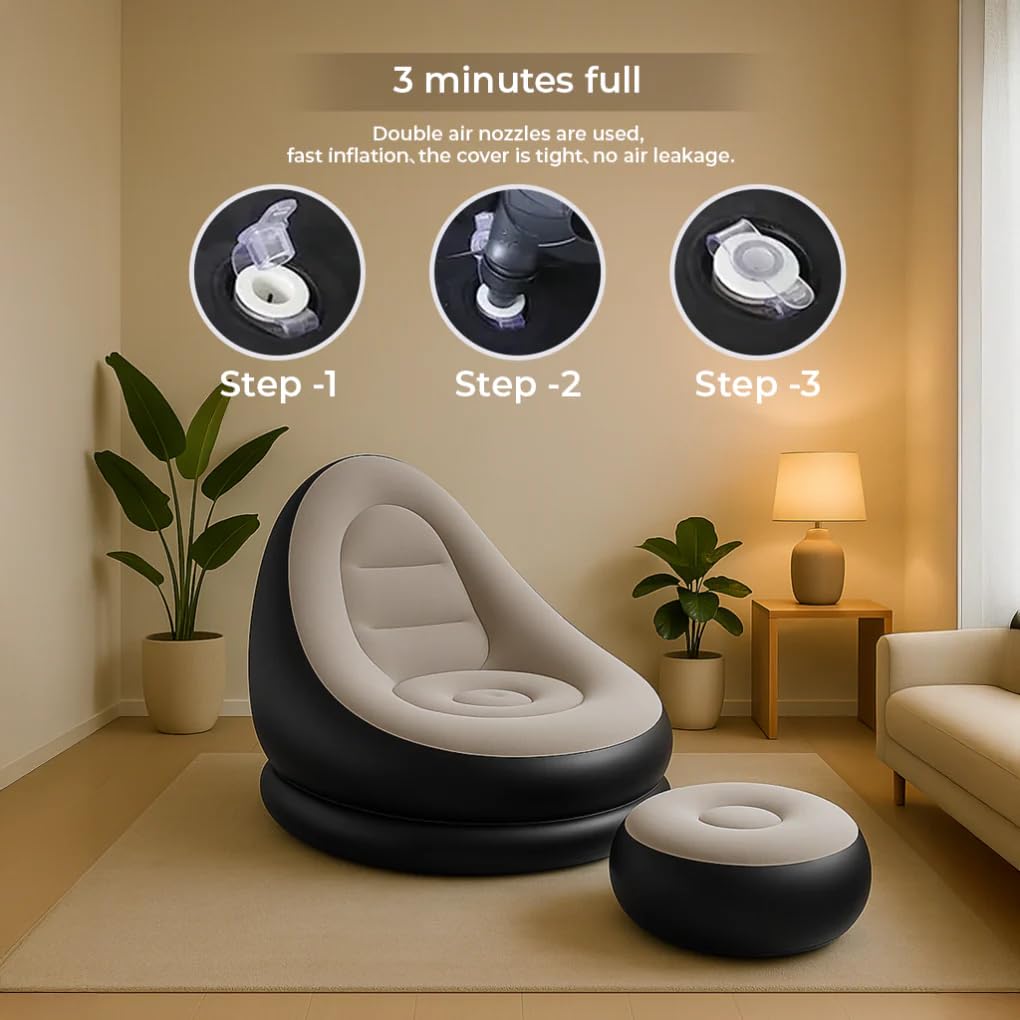 Inflatable Sofa with Foot Stool