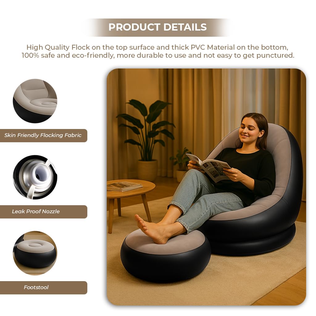 Inflatable Sofa with Foot Stool
