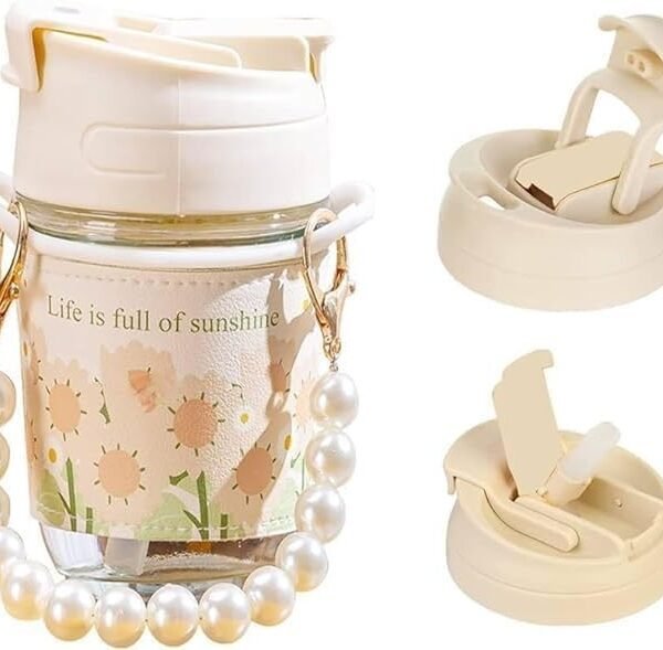 White Moti Glass Mug – Premium Pearl Finish Coffee & Tea Mug